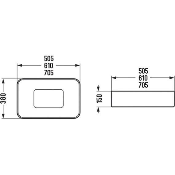 Раковина-чаша Vincea 61 см VBS-50460 фото 3
