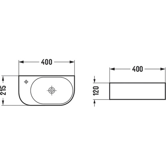 Раковина подвесная Vincea 40 см VBS-506L - 3 Раковина подвесная Vincea 40 см VBS-506L фото 3