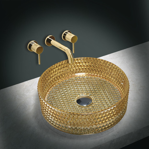 Раковина-чаша Vincea 40 см VBS-5GL05, золото фото 2