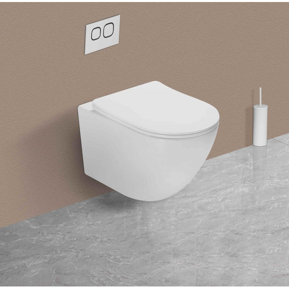 Унитаз подвесной Vincea Globo VT1-14ST с тонкой крышкой микролифт (Система смыва торнадо) фото 4