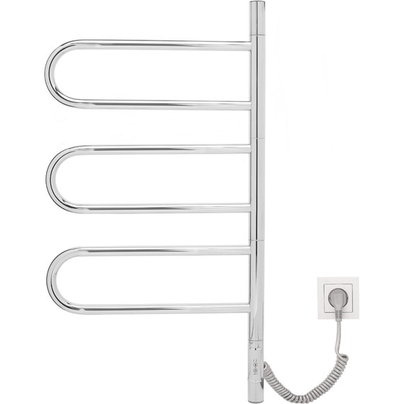 Полотенцесушитель электрический Vincea П6 400x800 мм, хром (возможность скрытого подключения) VTD-1R2CE фото 3