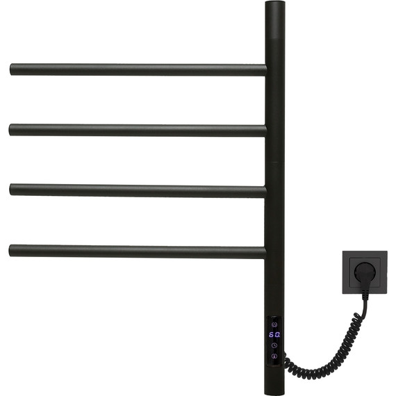 Полотенцесушитель электрический Vincea П4 425x600 мм, чёрный (возможность скрытого подключения) VTD-1S1CBE фото 2