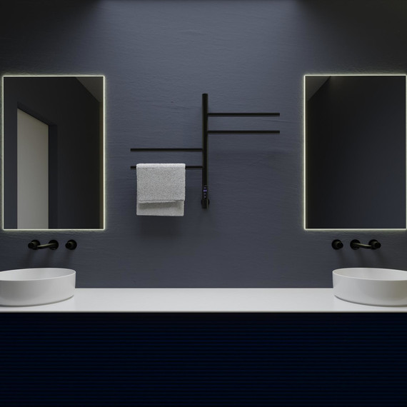 Полотенцесушитель электрический Vincea П4 425x600 мм, чёрный (возможность скрытого подключения) VTD-1S1CBE фото 3