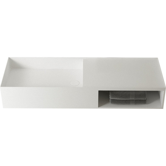 Раковина подвесная Vincea Solid Surface 120 см VWB-6S112MW, белый матовый фото 3