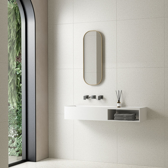 Раковина подвесная Vincea Solid Surface 80 см VWB-6S180MW, белый матовый фото 4