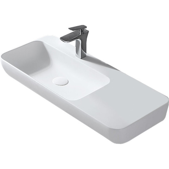 Раковина подвесная Vincea Solid Surface 90 см VWB-6S590MW, белый матовый фото 