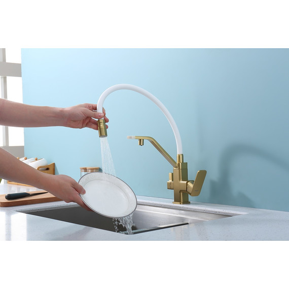 Смеситель для кухни Raglo R85.62.03, золотой сатин фото 7