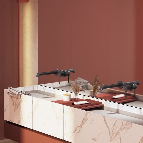 Смеситель для раковины Raglo R20.11.06 (со скрытой частью) чёрный фото 3