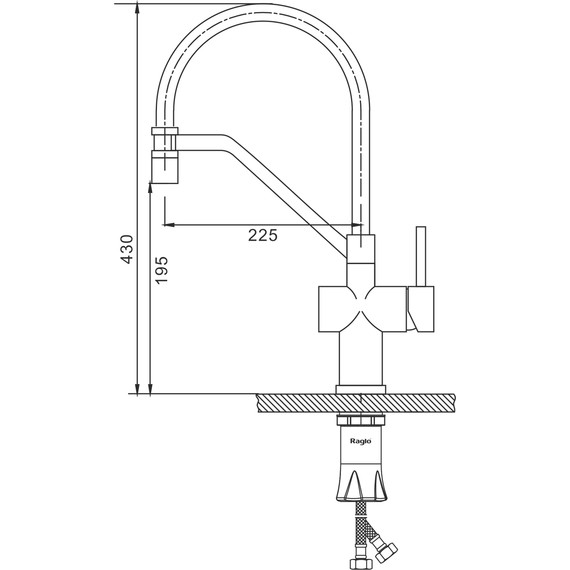Смеситель для кухни Raglo R86.41.06, чёрный фото 2