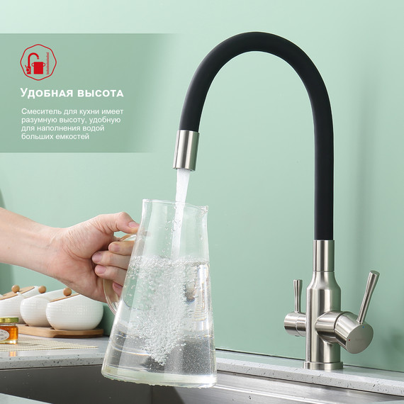 Смеситель для кухни Raglo R81.64.05, сатин фото 5