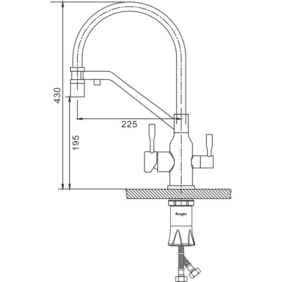 Смеситель для кухни Raglo R81.62.06, чёрный фото 2