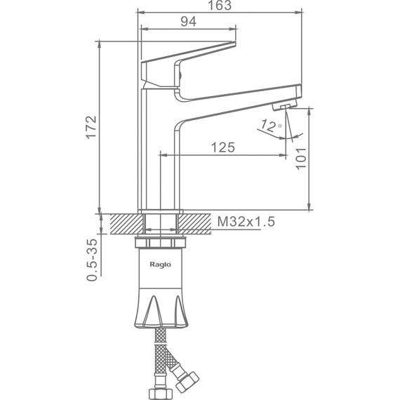 Смеситель для раковины Raglo R30.10, хром фото 2
