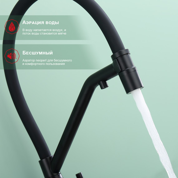 Смеситель для кухни Raglo R81.62.06, чёрный фото 9