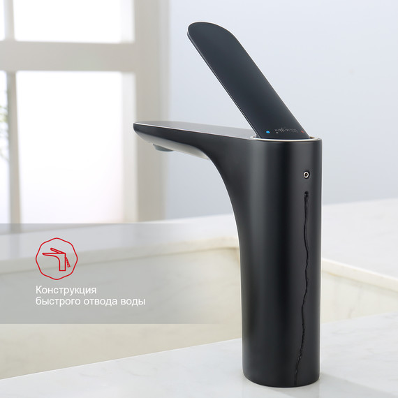 Смеситель для раковины Raglo R21.10.06, чёрный фото 4