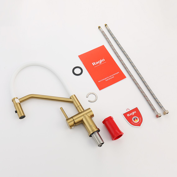 Смеситель для кухни Raglo R86.41.03, золотой сатин фото 11
