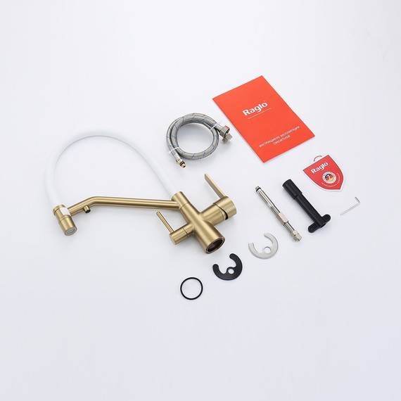Смеситель для кухни Raglo R80.62.03, золотой сатин фото 13