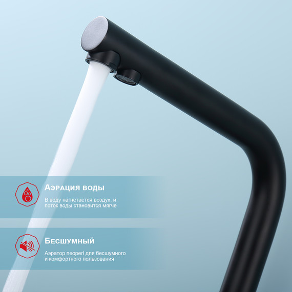 Смеситель для кухни Raglo R81.61.06, чёрный фото 7