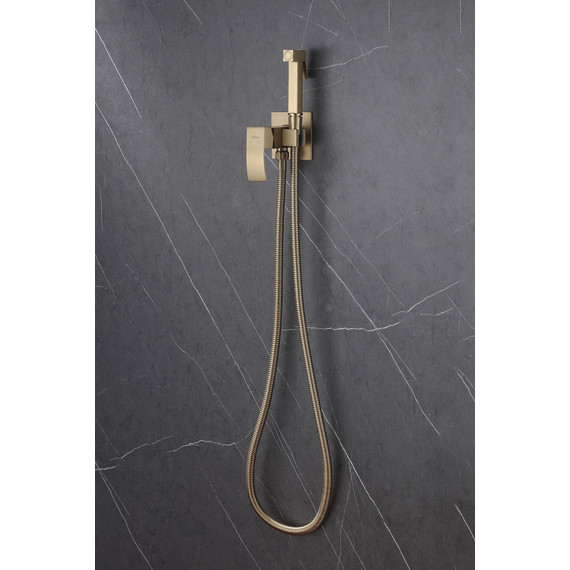 Набор для гигиенического душа Abber Wasserfall AF8625G, золото матовый - 3 Набор для гигиенического душа Abber Wasserfall AF8625G, золото матовый фото 3