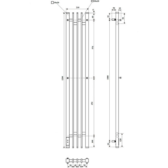 Полотенцесушитель электрический Point Фрея П2 180x1200 мм PN20732W (возможность скрытого подключения) L, белый фото 3