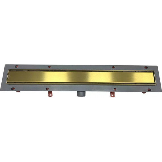 Трап Veconi Klasik 85 см V850KG (под плитку) брашированное золото, Цвет производителя: брашированное золото, Размер трапа: 850 фото 