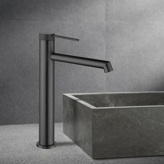 Смеситель для раковины высокий Vincea Rim VBF-2RM2GM, вороненая сталь - 2 Смеситель для раковины высокий Vincea Rim VBF-2RM2GM, вороненая сталь фото 2