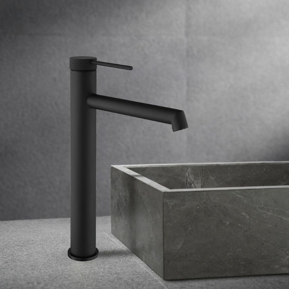 Смеситель для раковины высокий Vincea Rim VBF-2RM2MB, чёрный - 2 Смеситель для раковины высокий Vincea Rim VBF-2RM2MB, чёрный фото 2