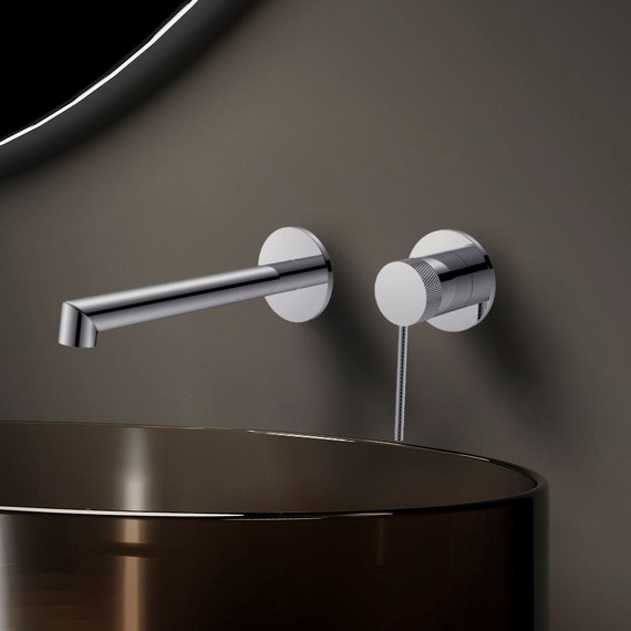 Смеситель для раковины настенный Vincea Rim VBFW-2RM1CH (со скрытой частью) фото 2