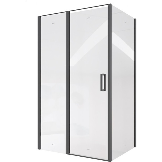 Душевое ограждение CeruttiSpa 120x90 см VICTORIA120B, чёрный/прозрачное фото 6