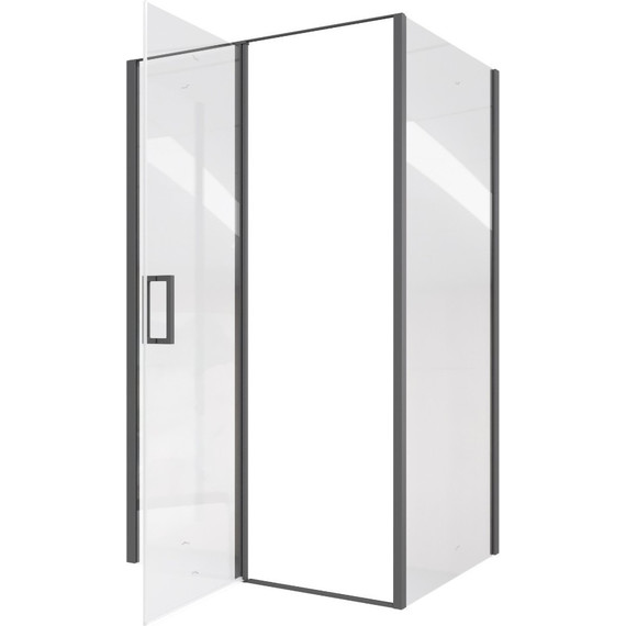 Душевое ограждение CeruttiSpa 120x90 см VICTORIA120B, чёрный/прозрачное фото 7