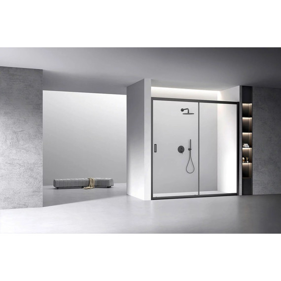 Душевая дверь Veconi Vianno 190 см VN60B-190-01-C5, чёрный/прозрачное - 2 Душевая дверь Veconi Vianno 190 см VN60B-190-01-C5, чёрный/прозрачное фото 2