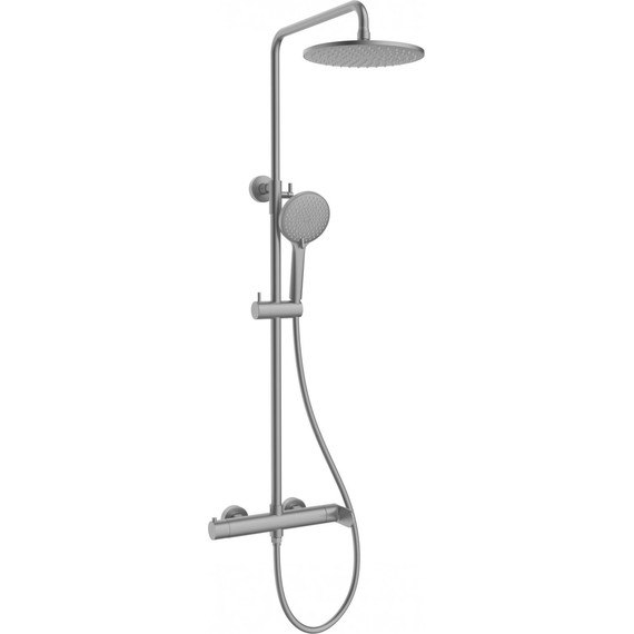 Душевая система для душа Vincea Rondo VSFS-1R0GM, вороненая сталь фото 