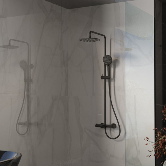 Душевая система для ванны Vincea Rondo VSFS-1R1MB, чёрный фото 2
