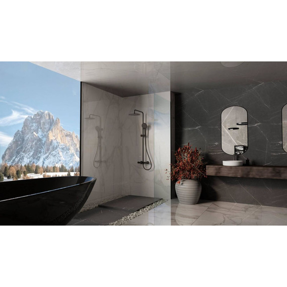 Душевая система для ванны Vincea Rondo VSFS-1R1MB, чёрный фото 3