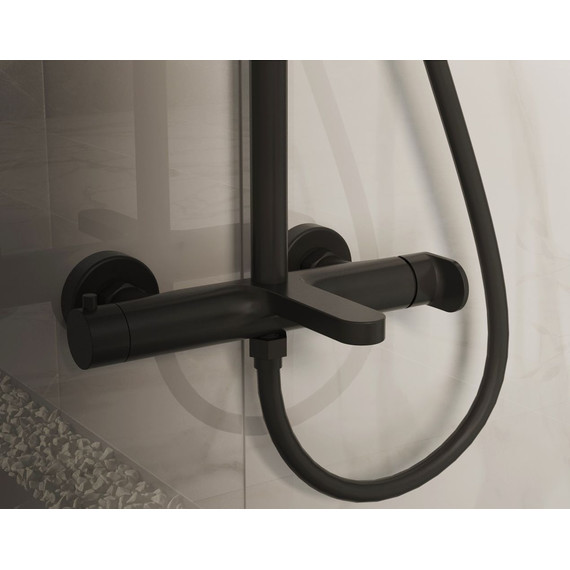 Душевая система для ванны Vincea Rondo VSFS-1R1MB, чёрный фото 4