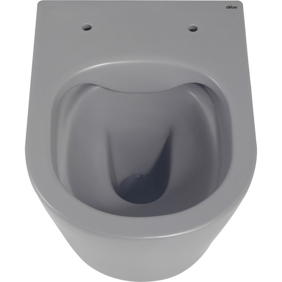 Унитаз подвесной безободковый Abber Bequem AC1102MG с крышкой микролифт, серый матовый, Цвет производителя: серый матовый фото 9