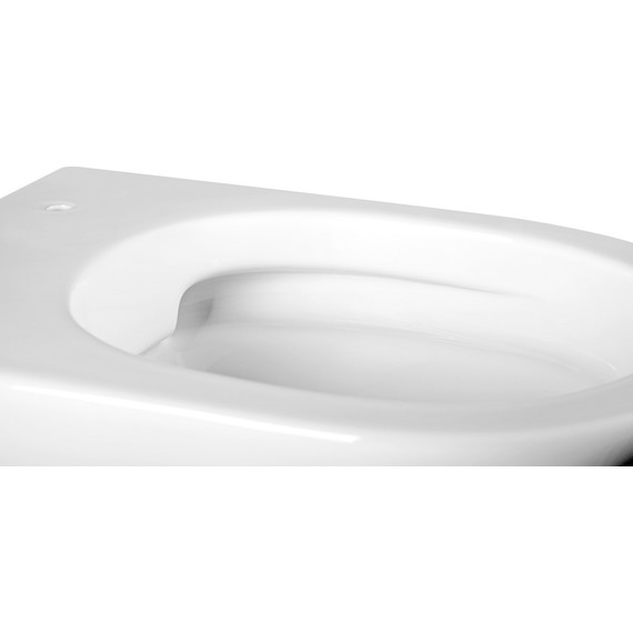 Унитаз подвесной безободковый Abber Bequem AC1103 с крышкой микролифт, белый, Цвет производителя: белый фото 5