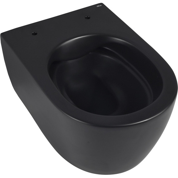Унитаз подвесной безободковый Abber Bequem AC1104MB с крышкой микролифт, черный матовый, Цвет производителя: чёрный матовый фото 8