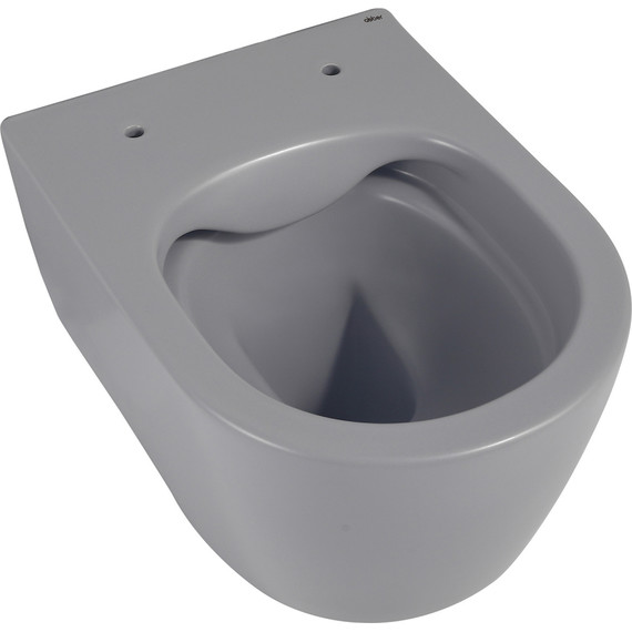 Унитаз подвесной безободковый Abber Bequem AC1104MG с крышкой микролифт, серый матовый, Цвет производителя: серый матовый фото 8