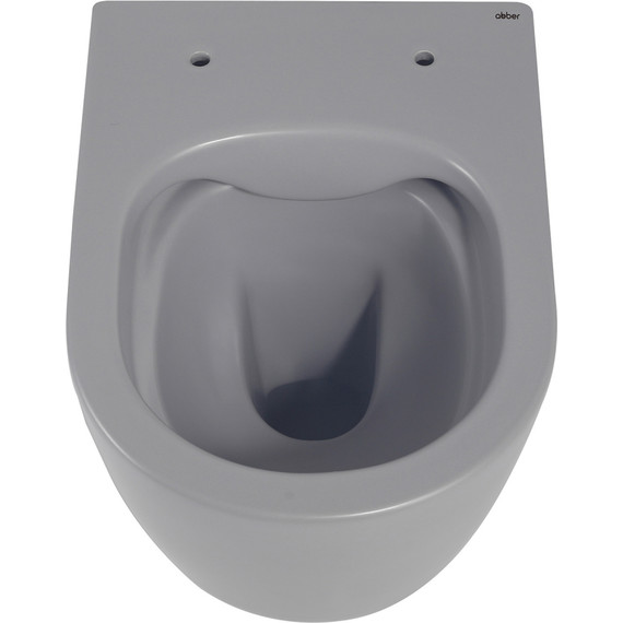 Унитаз подвесной безободковый Abber Bequem AC1104MG с крышкой микролифт, серый матовый, Цвет производителя: серый матовый фото 9