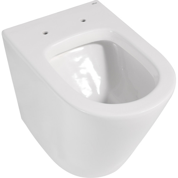 Унитаз приставной безободковый Abber Bequem AC1113 с крышкой микролифт (выпуск горизонтальный) фото 8