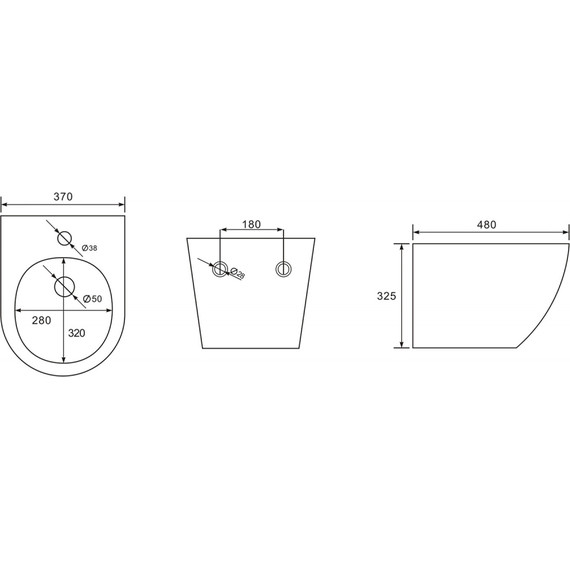 Биде подвесное Abber Bequem AC1150MW, белый матовый фото 4