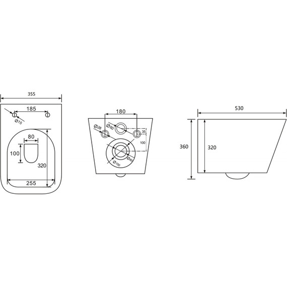 Унитаз подвесной безободковый Abber Rechteck AC1201MB с крышкой микролифт, чёрный матовый фото 11