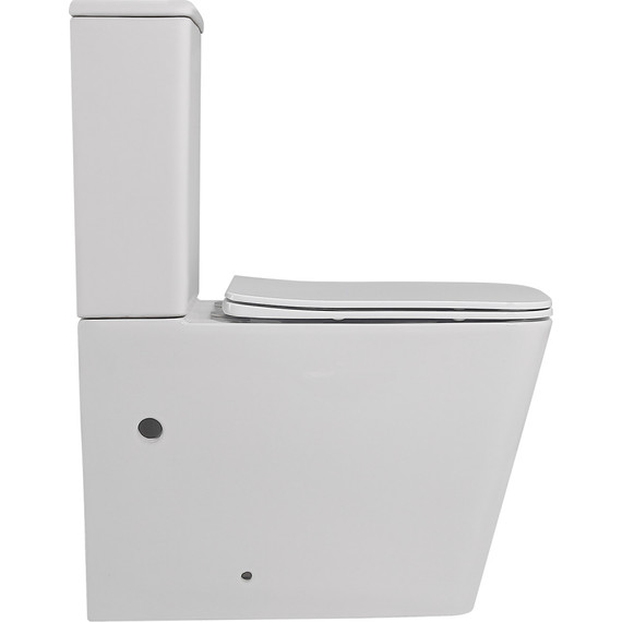 Унитаз-компакт безободковый Abber Rechteck AC1210 с тонкой крышкой микролифт (выпуск горизонтальный), Цвет производителя: белый матовый - 6 Унитаз-компакт безободковый Abber Rechteck AC1210 с тонкой крышкой микролифт (выпуск горизонтальный), Цвет производителя: белый матовый фото 6