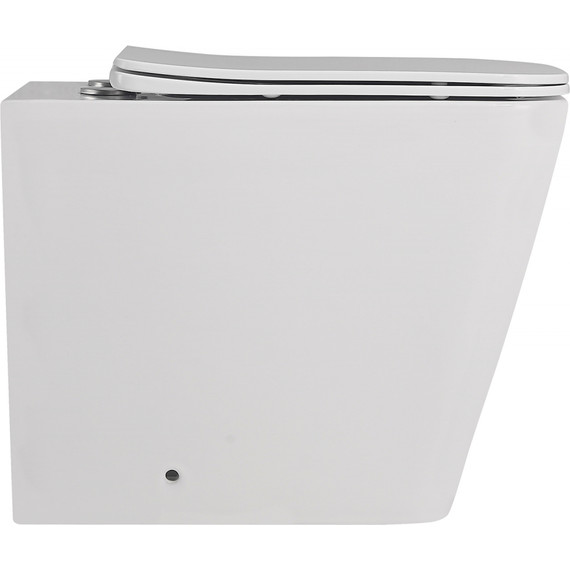 Унитаз приставной безободковый Abber Rechteck AC1211 с крышкой микролифт (выпуск горизонтальный) фото 5