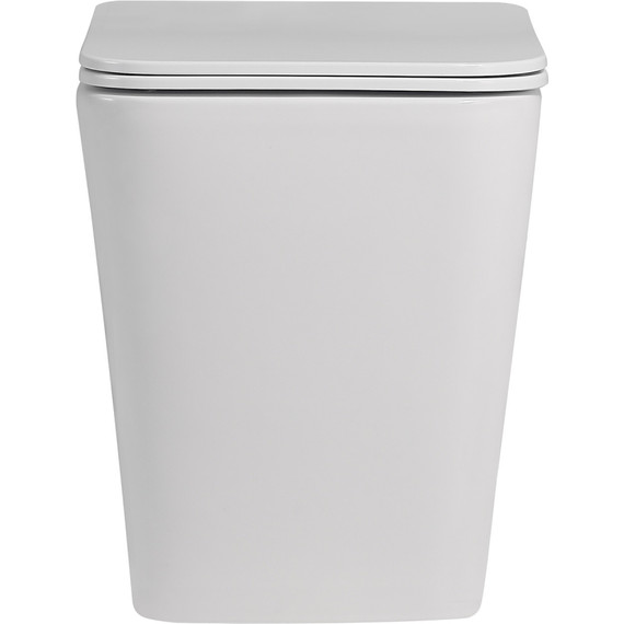 Унитаз приставной безободковый Abber Rechteck AC1211 с крышкой микролифт (выпуск горизонтальный) фото 6