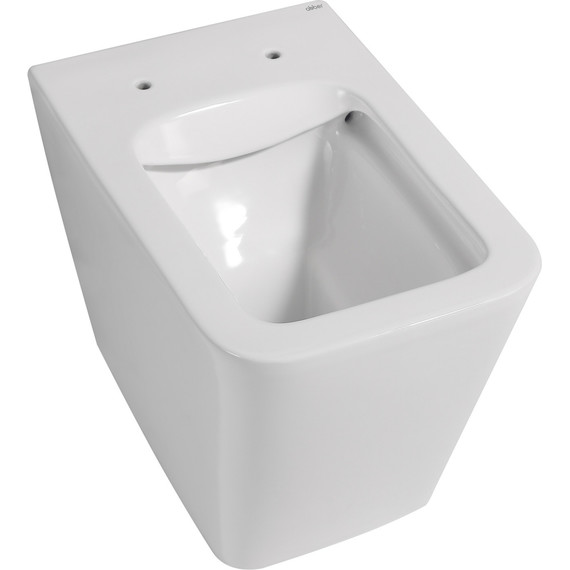 Унитаз приставной безободковый Abber Rechteck AC1211 с крышкой микролифт (выпуск горизонтальный) фото 9
