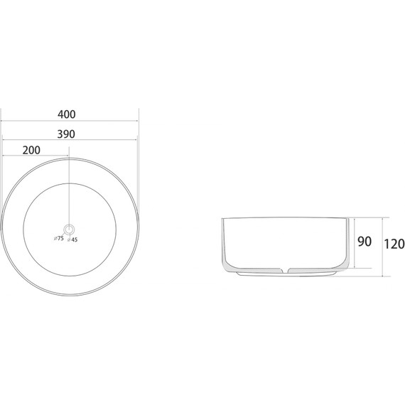 Раковина-чаша Abber Bequem 40 см AC2109, белый - 4 Раковина-чаша Abber Bequem 40 см AC2109, белый фото 4