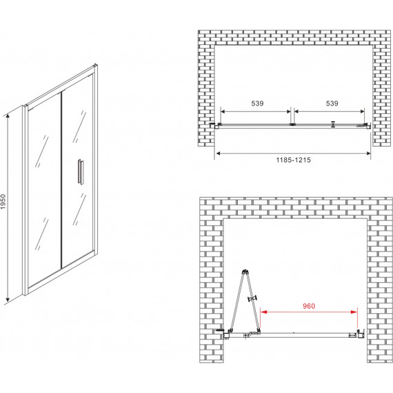 Душевая дверь Abber Sonnenstrand 120 см AG07120B (стекло 8 мм), чёрный/прозрачное - 5 Душевая дверь Abber Sonnenstrand 120 см AG07120B (стекло 8 мм), чёрный/прозрачное фото 5