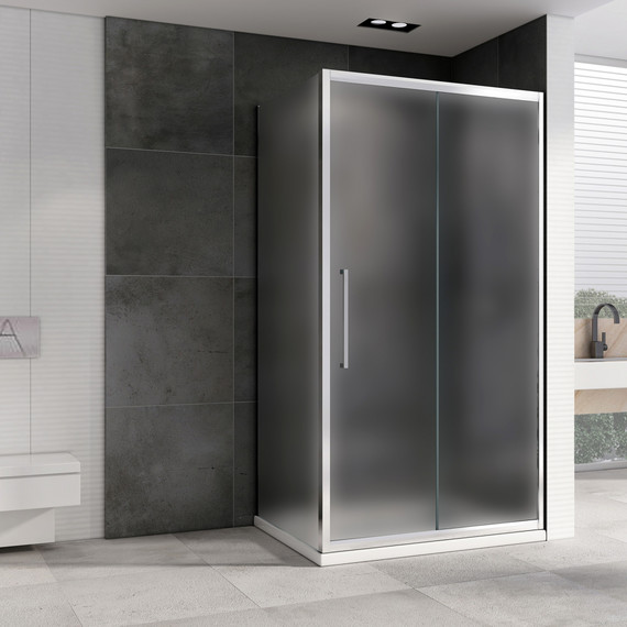 Душевое ограждение Abber Schwarzer Diamant 130x60 см AG30130MH-S60M, хром/матовое фото 2