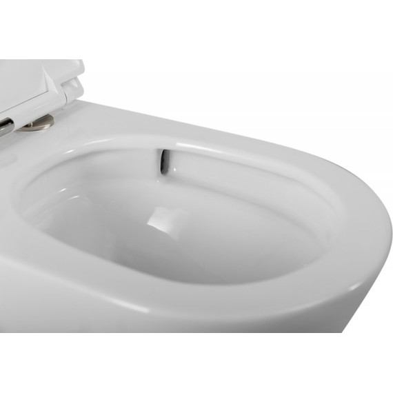 Унитаз подвесной безободковый Cezares Liner-Tor CZR-3808-53-TH-TOR/SC с крышкой микролифт (система смыва Торнадо) фото 14